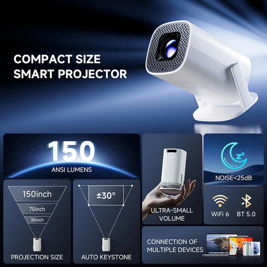 WZATCO P30pro Mini HD LED Projector support 1080P Video Game Projectors Movie Proyector for Home Theater Cinema Beamer with HDMI