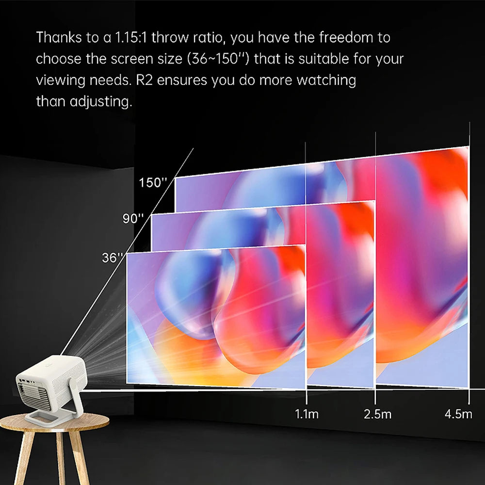 WZATCO New CR2P Auto Focus Full HD 1080P Projector LED Android 5G WiFi Smart Video game Home Theater Proyector Beamer support 4K