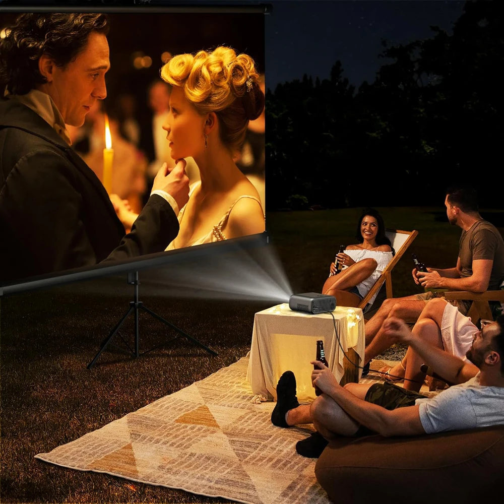 WZATCO New P4 Smart Android WiFi Full HD 1080P Projector 4K Portable Projectors 3D Video Home Theater LCD Beamer Proyector