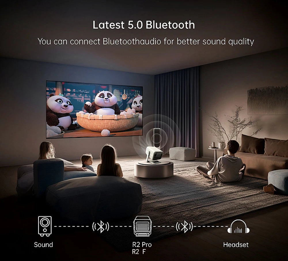 WZATCO New CR2P Auto Focus Full HD 1080P Projector LED Android 5G WiFi Smart Video game Home Theater Proyector Beamer support 4K